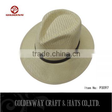 Fashion paper hat top flat hats panama hats