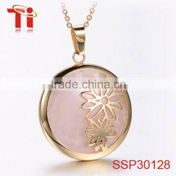 gifts for newly married couple 316l stainless steel charms wholesale custom gold pendants big stone necklace design life tree