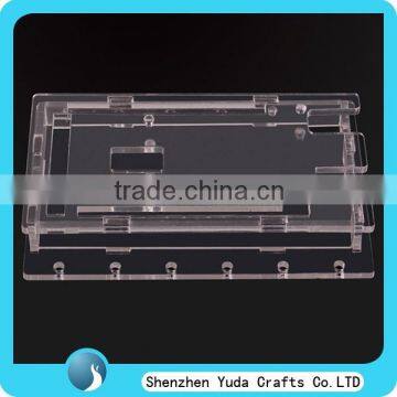 rectangular clear display block electronic acrylic milling compartments