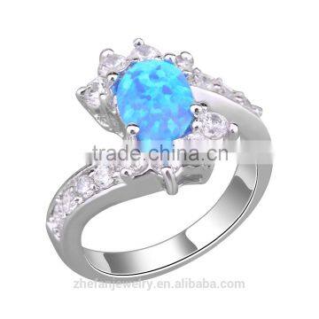 2015 oval cut white mexican opal synthetic opal jewelry ring