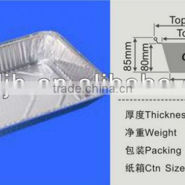 disposable aluminum foil tray for food