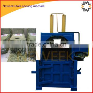 Neweek semi automatic vertical hydraulic baler stalk packing machine