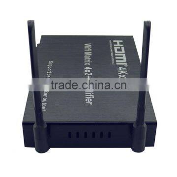 WIFI HDMI Matrix 4x2 + Amplifier (Support IOS/Android WIFI Display, 4Kx2K,Bass/speaker Output) photo-5