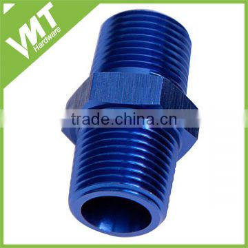 NPT Male Fitting Coupler Straight Male 3/8" NPT to Male 3/8" NPT Blue