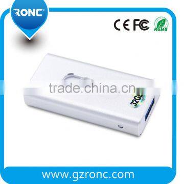 Custom Logo 2.0 Otg 3 in 1 128g USB Flash Drive for IPhone and Android PC photo-4