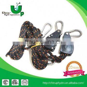 Rope Ratchet Adjustable Grow Light Hangers With Metal Pulley/ Grow Retractable Light Hanger/ Plastic Hanger