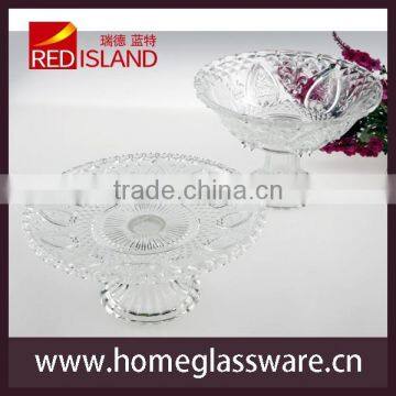 Footed Clear Glass Cake Stand Cake Plate photo-2