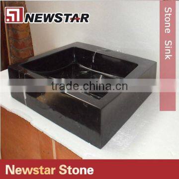 Newstar Black Synthetic Stone Bathroom Sink photo-3
