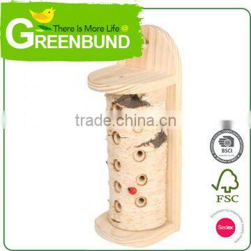 Hanging Wooden Insect House Hotel Ladybird Bee Box Fly Hibernation Bug Nesting