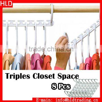 Triples Closet Space Organizer Wonder Expandable Clothes Hanger