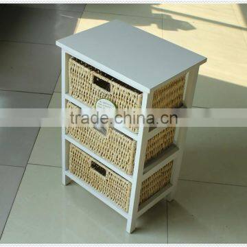 Exclusive Fashion Design High Quality Handmade Customized Wooden Cabinet With Wicker Drawers photo-6