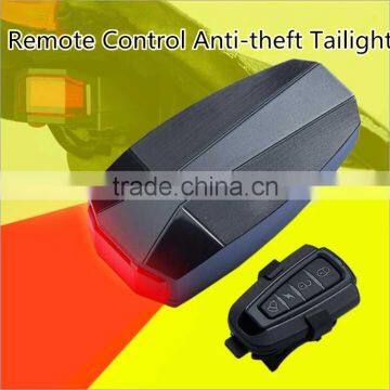 Smart Anti-theft Alarm Tailight Bicycle Rear Light Remote Control Wireless Bell Bicycle Taillight