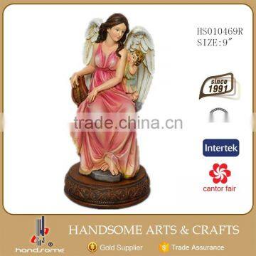 8.5 Inch Resin Craft Religious Items Home Decoration Guardian Angel Statues photo-4