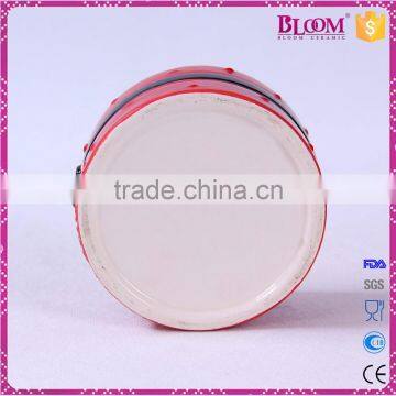 Christmas Design Red Round Ceramic Pet Bowl photo-6