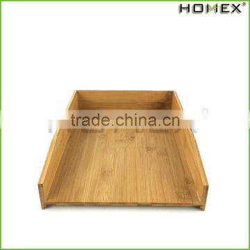 Bamboo a4 Paper Holder/ Paper Storage Tray/ Letter Tray Homex-BSCI photo-2