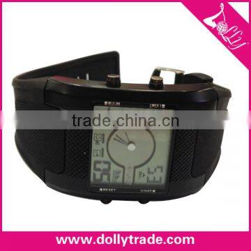 Unique flashing black silicone led Watch