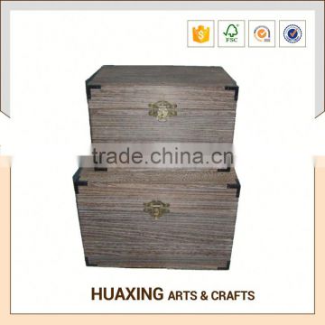 Customized antique wooden box for wine with best price