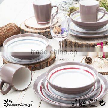High Quality 16pcs Stoneware Ceramic Dinnerware Set photo-5