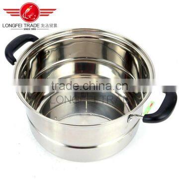 Hot Selling Stainless Steel Steamer Cooking Pot With Hollow Handles and Metal Lid photo-3