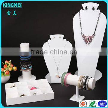 White Acrylic Necklace Jewelry Display Stand photo-5