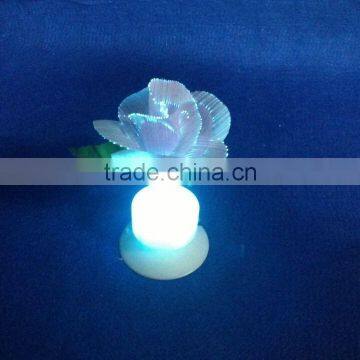 artificial craft lighting with sucker home wedding decor LED fiber optic flower