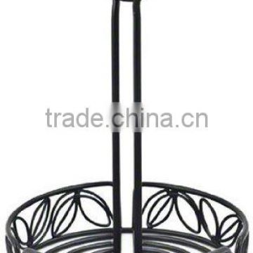 Leaf Design Wrought Iron Spice Rack Basket