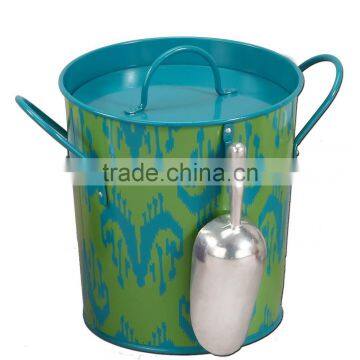 Galvanized Steel Ice Bucket With Scoop and Inner photo-2