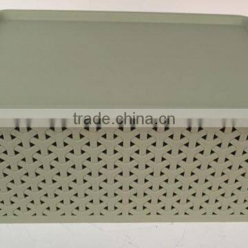 Small Size Plastic Laundry Basket Storage Basket Clothing Bastet With Lid photo-6
