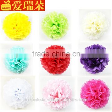 Party decoration beautiful hanging tissue paper pom poms paper flower