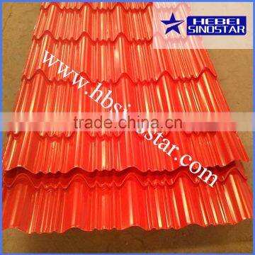 China Corrugated Pre-painted Galvanized Steel Sheet