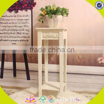 2017 New design wooden outdoor plant stands white solid wooden outdoor plant stands best outdoor plant stands W08H056