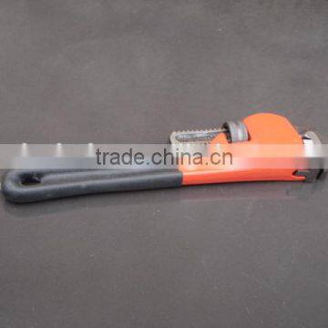 American type heavy-duty pipe wrench with PVC dipped handle