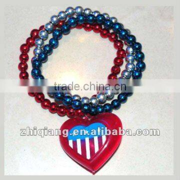 July 4th LED pendant flashing bracelet