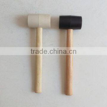 16oz rubber mallet wooden handle rubber hammer