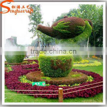 2015 Wholesale manufacturer cusomizes artificial decorative topiary animal garden topiary