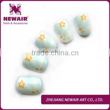 Hot Sale Manufacturer Simple colorful Cute Kid Fake Nail Easy And Safe