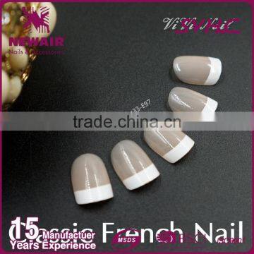 Fashion ABS Curved French Artificial Nail Art Tips Classic 24pcs Manicure photo-6