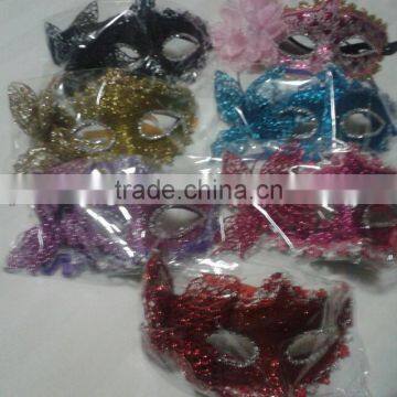 party mask with butterfly decoration accessory