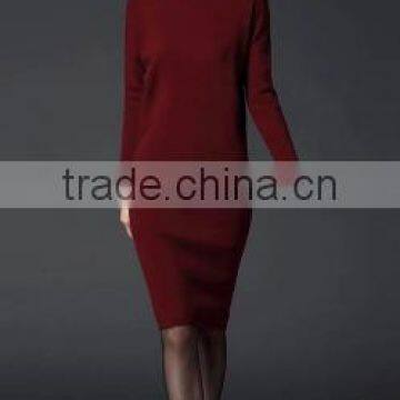 2016 Women Autumn Midi Long Sweater Knitted Wear Wrap Long Sleeve Slim Thin Pullover Skirts photo-2