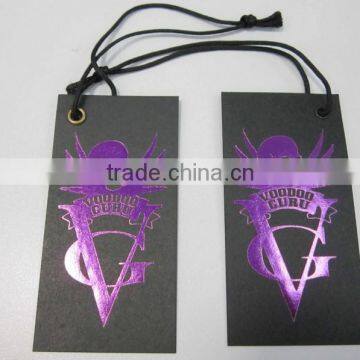 2017 custom high quality paper hang tags for clothing