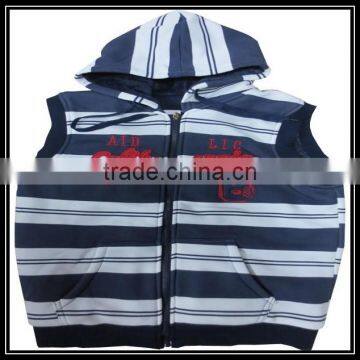 customize boy fleece hooded cheap fur vest