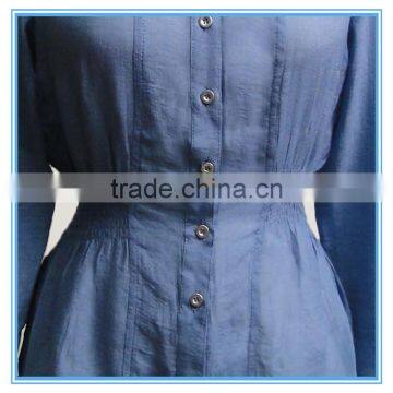 Fashion Women New Models Blouses Slim Waist Lapel Neck Demin Shirt photo-3