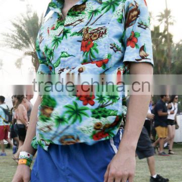 MENS PRINTED HAWAIIAN SHIRT v48