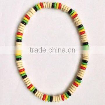 Hiphop Wooden Reggae Rasta Bracelets Necklace Jewelry Coco Wood Bead Bracelet Necklace Jewelry photo-4