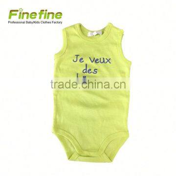 Eco Bamboo Clothes Cotton Plain Color Baby Rompers Set photo-3