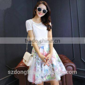 Korea Style Organza Temperament Fairy Flower Dress For Women