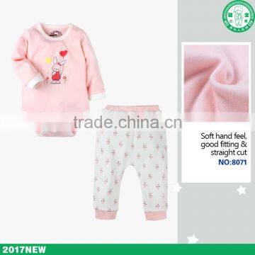 2017 hot selling unique design newborn baby clothes baby romper and pants