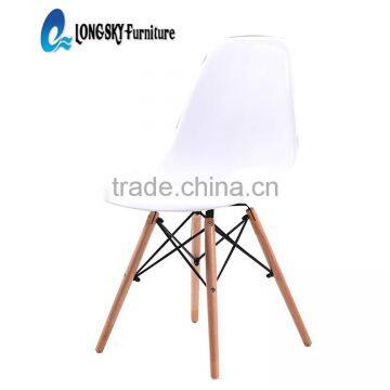LS-4001 3V Plastic Chair,Shining Red Color Living Room Chair With Wood Leg photo-4