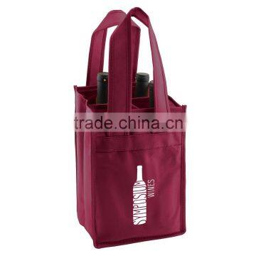4 Bottle Wine Tote Bag - Fits 4 Wine Bottles, Features 20" Handles and Comes With Your Logo. photo-4