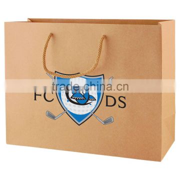 Natural Kraft Eurotote Shopping Bag - features cardboard bottom, dimensions are 13" x 5" x 10" and comes with your logo.